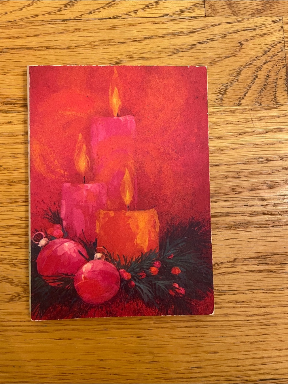 Vintage Hallmark 14 Postcard Pack Holiday Candle Greeting Card